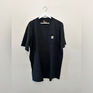 Carhartt Men's Loose Fit Heavyweight Short-Sleeve Pocket T-Shirt, Black